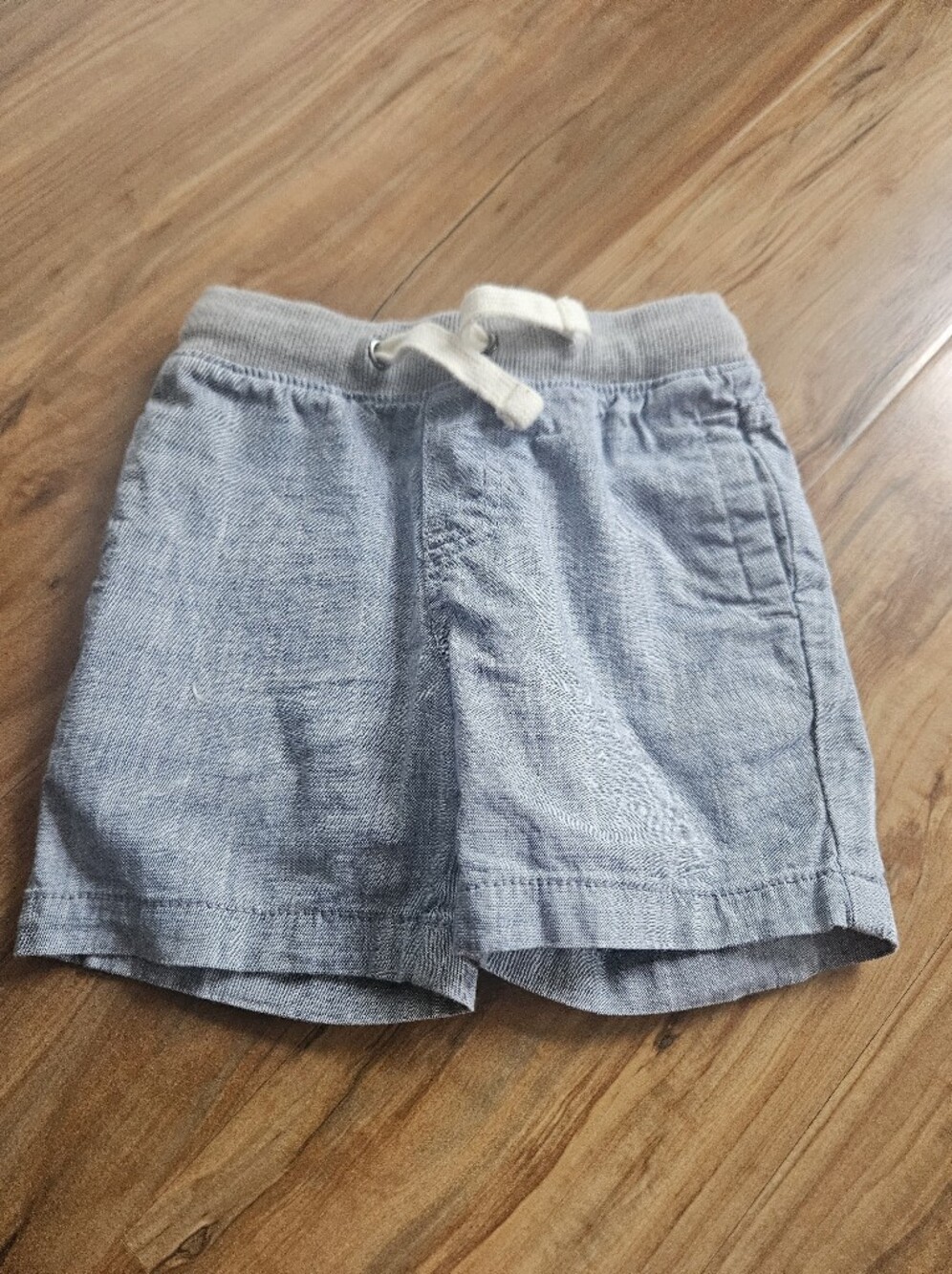 Cat & Jack Blue Chambray Drawstring Shorts 2t